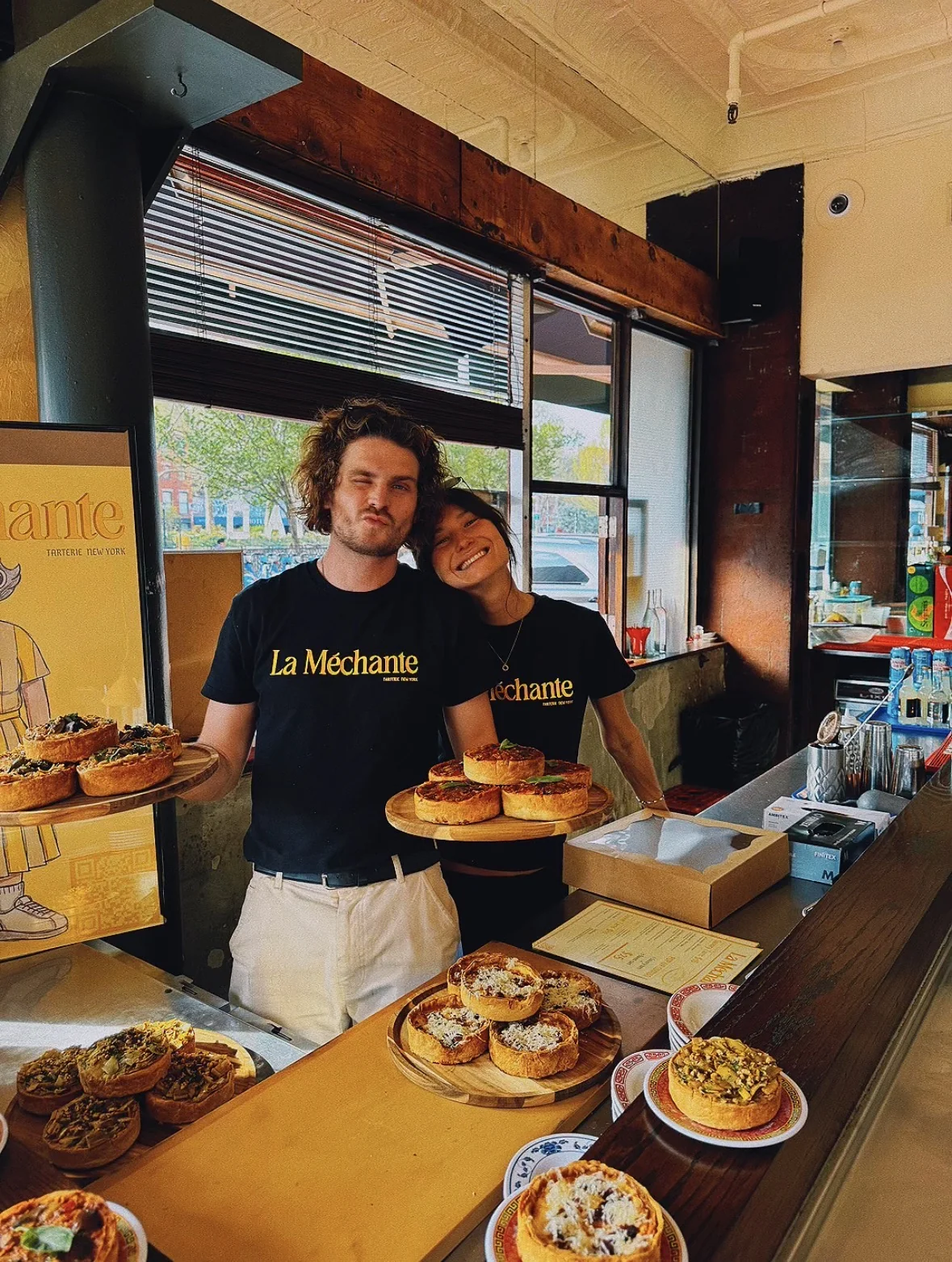 La Méchante founders Julie and Sam at their New York stand