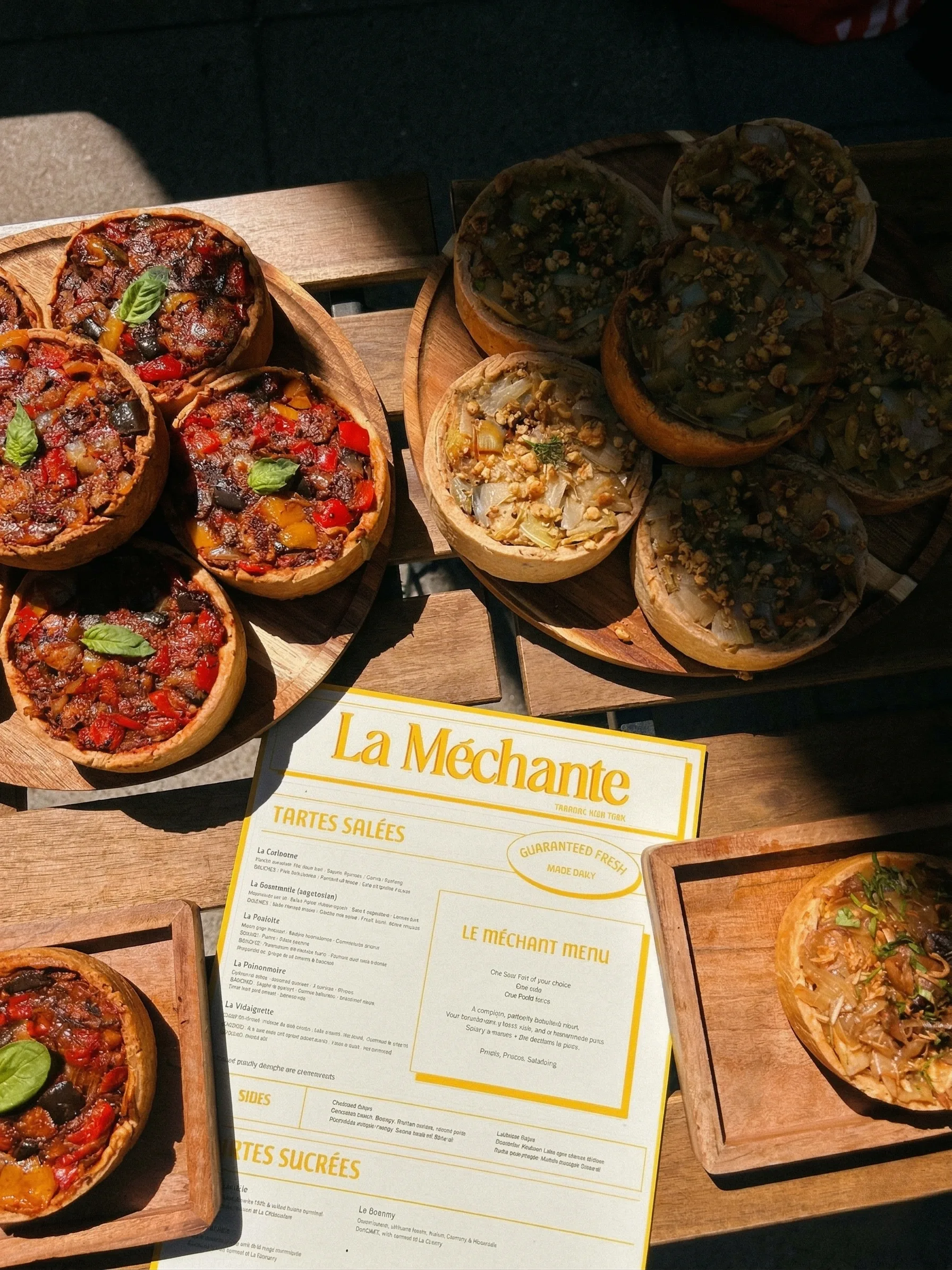 La Méchante picnic-style catering spread